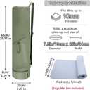 sportsnew Yoga Mat Bag, Full Zip Cargo Yoga Mat Carrier Bag with Drawstring Water Bottle Pocket and Bottom Wet Pocket, Exercise Yoga Mat Carrier Holder Multi-Functional Storage Bag Patent Pending (Army Green)