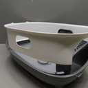 IRIS USA XX-Large Cat Litter Box, Open Top Extra Large Litter Box for Big Cats and Multi-Cat Households, High Sided Scatter Shield, Easy to Clean, 30"L x 20"W x 14"H, Navy