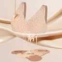 Popilush Wireless Bras Women Seamless No Underwire Push Up Bra Supportive Deep V Bralette Everyday Comfortable T-Shirt Bra (Large, Leopard Skin)