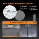Gym Wall Paddings Basketball Court Wall Protection Pad - 2”Thick Foam Wall Mat Durable Protector for Wall-Mounted Basketball Hoops Garage Taekwondo（60" Lx20 W）