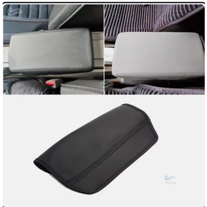 Black Leather Console Armrest Cover For Honda Accord 7th Gen 03-07 Double Band