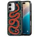 Compatible for iPhone 16 Case Cute - Durable Shockproof 6.6 ft Drop Impact Phone Case - Black Funny Gothic Snake Design for iPhone 16 6.1"