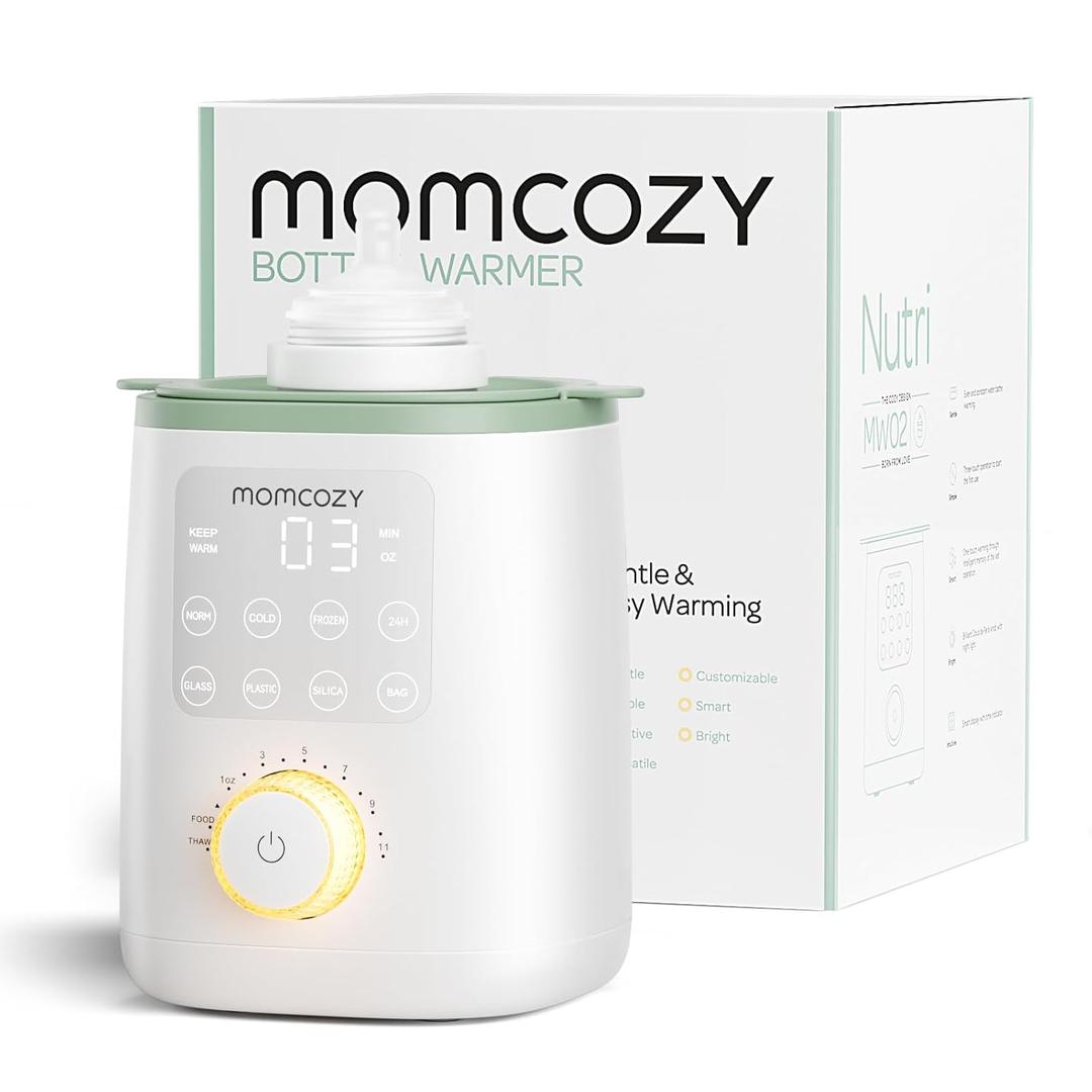 Momcozy Retain Nutrients Bottle Warmer, 9-in-1 Baby Bottle Warmer with Night Light, Accurate Temperature to Preserve Fullest Nutrients in Breast Milk, Bottle Warmers for All Bottles