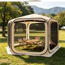 HOOYEAH Pop-up Screened Tent, Instant Screen House Portable Screen Room Canopy Outdoor Gazebo with Mosquito Net for Patio, Backyard, Garden and Outdoor Activities, 12x12