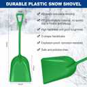 Frienda 3 Pcs Plastic Snow Shovel Large Scoop Shovel, Green