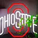 Ohio Football Neon Signs for Wall Decor，University Led Light Up Sign Suitable for Man Cave Dormitory Office Bar Pub Wall Art Gifts for Teen Boys Girls