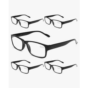 Gaoye Professional Reading Glasses for All Day - Computer Readers with Blue Light Protection - Value Pack , Pack of 5, 1.5
