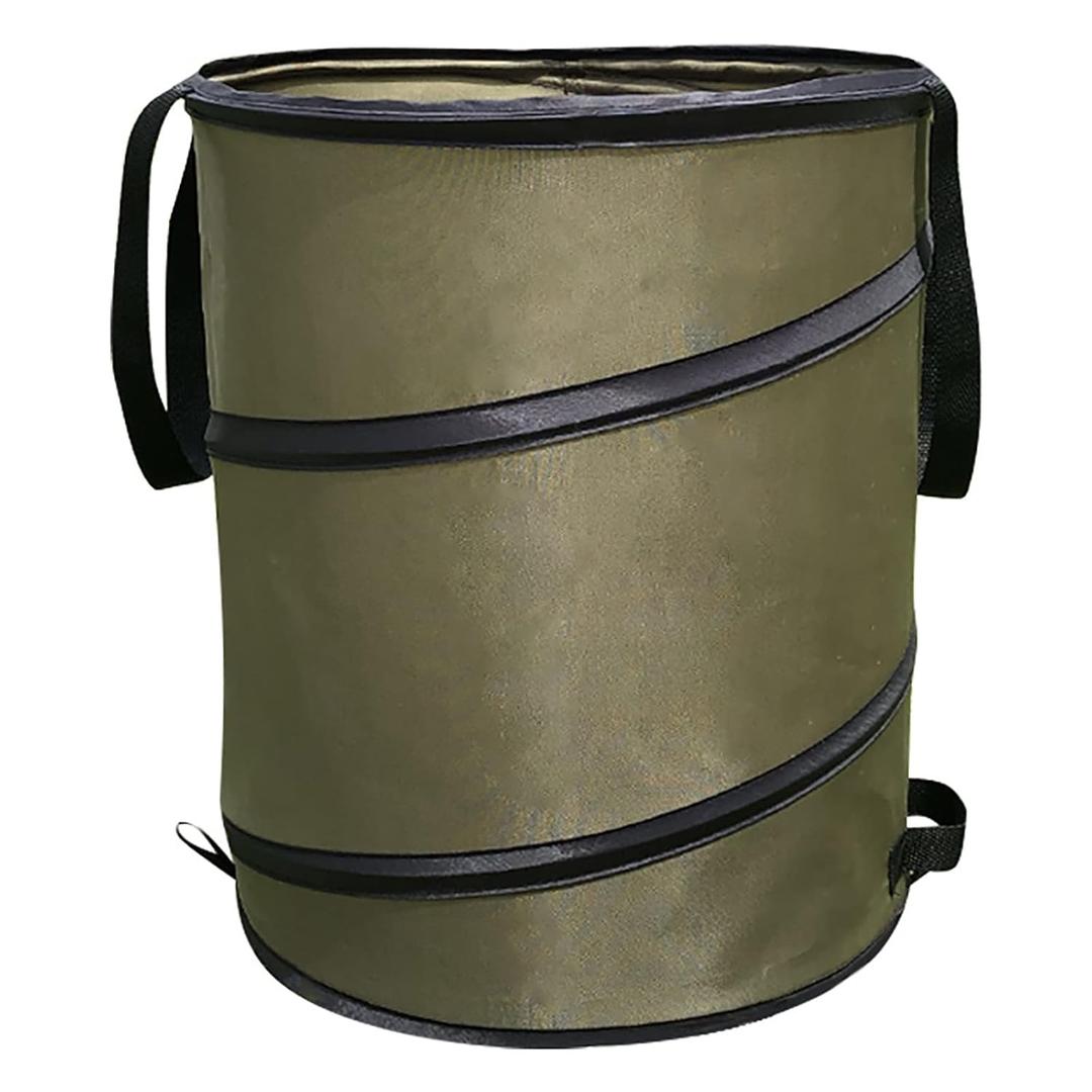Camping Trash Can, Pop-Up Trash Can/Recycle Bin, Car Garbage Can,Reusable Outdoor Trash Garden Yard Trash Bag Foldable Camping Recycling Bin (Green10gallons) (13.4 x 13.4 x 15.7 inch)