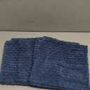 Kevin Textile 2 Packs Blue Decorative Throw Pillow Covers 22x22 Inch for Living Room Couch Bed Sofa Soft Striped Corduroy Square Cushion Case 55x55 cm Rustic Farmhouse Boho Home Decor