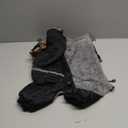 BRKURLEG Black Dog Coat with Harness, Dog Winter Jacket, Dogs Onesie Body Warm Jackets, Small Dogs Winter Coats Reflective Windproof Warm Cold Weather Coats, Pet Waterproof Jacket Hiking L