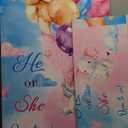 Kolldenn 35 Inch Giant Gender Reveal Gift Box Kit for Baby Shower Party, 23 Count