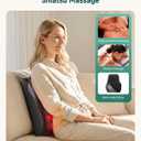 Snailax Back Massager with Heat 3D Shiatsu Massage Pillow for Neck & Back, Fixed Kneading Nodes, Chair & Sofa Use, Gift for Mom, Dad, Women & Men