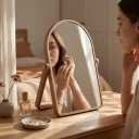 ZOROSY Table Desk Vanity Mirrors for Girl- Portable Folding Makeup Mirrors, Wall-Mounted Mirrors for Living Room, Bathroom,Bedroom (16.5" L x 12" W)
