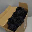 Hananona 12 Pcs Artificial Chrysanthemums Flowers Ball Flower, Fake Mums Flowers Black Silk Plants for Ghothic Home Decor Indoor Floral Arrangement Halloween Table Centerpiece (12, Black)