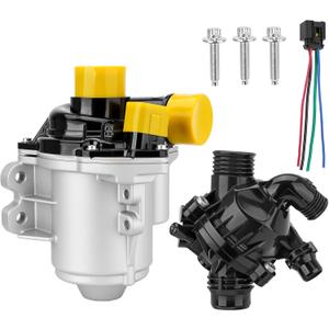 11517632426 Electric Water Pump & 11537601158 Thermostat Compatible with BMW 135i 135is 335i 335is 335i xDrive X1 X5 X6 3.0L L6 N55 Engine Replace#11517563659 11517588885 11519455978