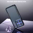 Compatible with Motorola Moto G Stylus 5G 2025 Case with HD Screen Protector Heavy Duty Rugged Full-Body Shockproof Military Grade Protection, Navy Blue