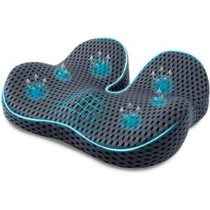 Ergonomic Memory Foam Seat Cushion Hemorrhoid Pillow for Hip Sciatica and Tailbone Pain Relief for Office Chair Car and Home (Grey)