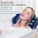 Bath Pillow RUVINCE Ergonomic Luxury Bathtub Pillow with Head,Neck, Shoulder and Back Support, 4D Bath Pillows for tub with 6 Powerful Suction Cups, Fits All Bathtub, Spa Tub, Hot Jacuzzi (Dark Blue)