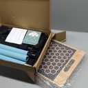 Pilates Kit - 3-in-1 Home Workout Set with Bamboo Slant Board, Pilates Bar & Resistance Bands, 54 Workout Cards + QR Code for Follow-Along Videos - Full Body Training & Mobility