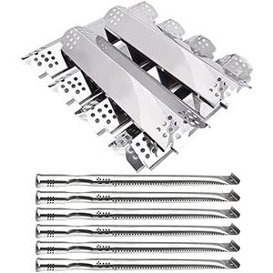Adviace Replacement Parts for Nexgrill 720-0896B 720-0896C 720-0896E 720-0882A 720-0896 720-0925 Grills, 6 Pack Grill Burner Tubes & Flame Tamers Heat Shields Replacement