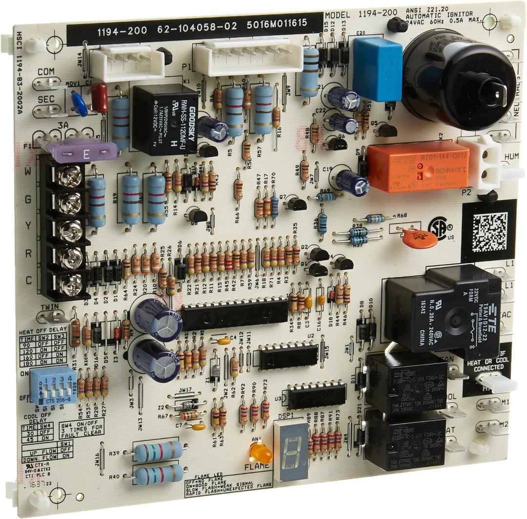 Protech 62-104058-02 Integrated Furnace Control Board