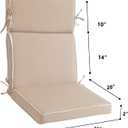 Outdoor Patio Chair Cushions Set of 2, Water Resistant Adirondack Chair Cushions 44 x 21 in, All Weather Seating Cushions for Outdoor Furniture