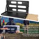 E-cowlboy Drop Down Tailgate Table for 2007-2024 Jeep Wrangler JK JKU JL JLU Unlimited Sports Freedom Sahara Rubicon Rear Door Foldable Table Cargo Shelf Storage Cargo Luggage Holder Carrier