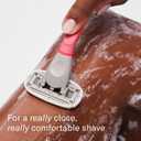 Flamingo Shaving Razor Set for Women - Original Razor Handle, 4 Blade Refills, and Shower Holder - Pink