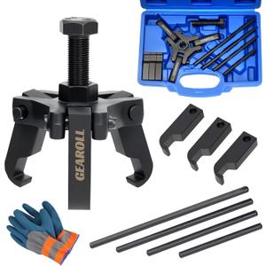 Harmonic Balancer Puller Remove Extractor Kit Set, Adjustable 3-Jaw Puller for Removing Harmonic Damper Pulley Compatible with Chevy GM Chrysler ect.