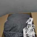 Electric Mattress Pad Queen Size 60"x80", Premium Brushed Fabric, 4 Heat Settings & 10 Hours Auto Off, Elastic Deep Pocket, Machine Washable, Gray