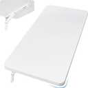 Wall Mounted Folding Table 31.5L x 15.7W, Laundry Folding Table with Heavy Duty Metal Collapsible Shelf Brackets, Wall Mounted Desk Fold Down for Small Spaces, White