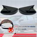 MUXEE 2PCS New Sports Rear Mirror Cover Caps for Nissan Altima 2013-2018 ABS Side Door Wing Mirror Cap Covers Exterior car Accessories -Bright Black（Without Turn Signal Cutout）