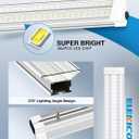 ELEKICO Super Bright 60W Led Shop Lights 4FT 2-Pack| Ceiling Or Hanging Mount| 5000K 9000lm Linkable 4' Led Ceiling Garage Lighting Light Fixtures for Garage Shop Workshop Barn Lighting