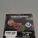 Caliart 12 Colors Outline Markers Shimmer Glitter Pens, Doodling Marker Set for Adults Artists, Cool Fun Craft Drawing Art Supplies