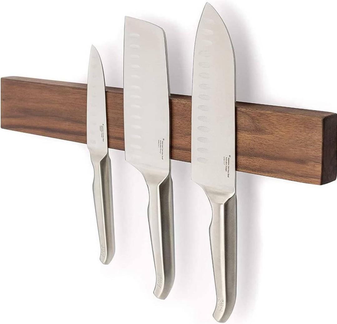 Premium Magnetic Knife Holder for Refrigerator – 16 Inch Professional Double Sided Magnetic Knife Strip for Fridge - Stainless Steel Magnetic Knife Holder for Wall Self Adhesive