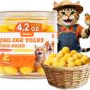 Wellix Freeze Dried Quail Eggs for Cats&Dog Treats - High-Protein Quail Egg Yolk Freeze Dried Cat Treats for Skin&Coat Health - Delicious Training Snacks for Pets 4.2oz (EXP 01/04/27)