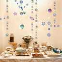 Ramadan Decoration Set Ramadan Mubarak Garland EID Home Hanging Decorations EID Banner Moon Streamer Islamic Birthday Bday Prom Wedding Party Supplies, 52 feet