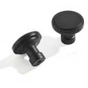 khtumeware 10 Pack Large Knob Black Cabinet Knobs Solid Heavy Duty Knobs Drawers Bi-Fold Door Knob Cabinet Hardware for Kitchens Bathroom