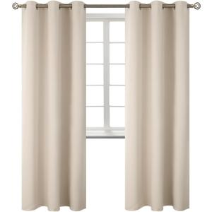 BGment Blackout Curtains - Grommet Thermal Insulated Room Darkening Bedroom and Living Room Curtains, Set of 2 Panels (42 x 84 Inch, Champagne)