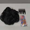 BARSDAR 12 Inch Wavy Black Clip in Hair Extensions - 6PCs Short Wavy Natural Black Clip in Hair Extensions for Women - Full Head Thick Soft Synthetic Hairpieces Daily Party Halloween