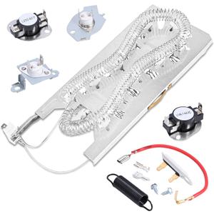 Dryer Heating Element for Maytag Bravos Dryer MEDB765FW0 MEDE250XL0 MEDX700XL0 MEDX700AG0 MEDX500XW1 MED9700SQ0 MED855DC4 MEDX500XW1 MED5630HC0 YMEDX700AG0 7MMEDX550XW0 Thermal Fuse Kit