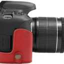 MegaGear Ever Ready Leather Camera Case & Strap - Compatible with Canon EOS Rebel T6s/760D/8000D (18-55mm)