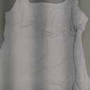 PINKMSTYLE Womens Square Neck Tank Tops Cute Double Layer Seamless Workout Tops Summer Sleeveless Shirts (Medium, White)