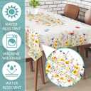 Spring Tablecloth 60x84 Inch for Rectangle Tables - Blooming Flower Spring Decorations for Home - Water Resistant Flower Table Cloth for Party,Table