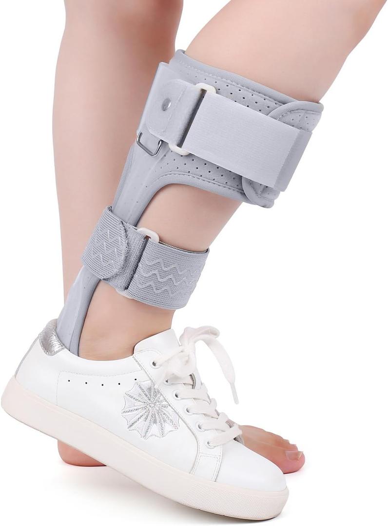 Medical AFO Foot Drop Brace - Drop Foot Braces for Walking - AFO Brace Walking with Shoe - Ankle Foot Orthosis for Stroke - Drop Foot Stabilizer Support for Men & Women Small-Right (Comfort)
