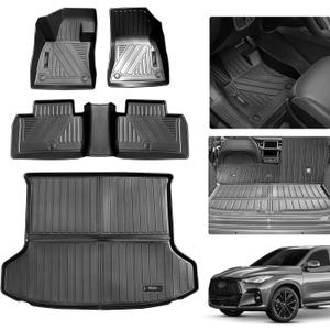 Vanseno Compatible for 2019-2025 Infiniti QX50 & 2022-2025 Infinit QX55 Floor Mats and Cargo Liner Trunk Mat All-Weather TPE Mat Protector Accessories