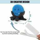 Creative Hanging Sponge Holder with Drainage/Traceless Glue, 3D Printing Countertop Funny Sponge Holders for Kitchen Sink, Keeps Your Sponge Dry & Smiling, for Scrub Daddy Holder (1, Black)