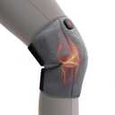 Telepepe Heated Knee Brace, Cordless Knee Heating Pad for Arthritis, 3 Temperature Modes Knee Warmer, 3000mAh Battery Operated Knee Wrap for Men Women Seniors, Grey(Single)