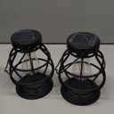 2 Pack Solar Lanterns Outdoor Hanging Lantern Lights, Metal Decor Lantern, Waterproof LED Decorative Garden Light - Garden Decoration for Patio, Yard, Pathway, Landscape