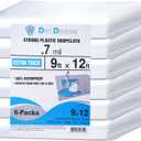 Dirt Defence Plastic Drop Cloth, 9x12 Ft Plastic Sheeting for Painting, Waterproof & Dust-Proof,Tear-Resistance Plastic Tarp for Painting, Floor, Furniture Cover Thick & Durable (6 PCS)